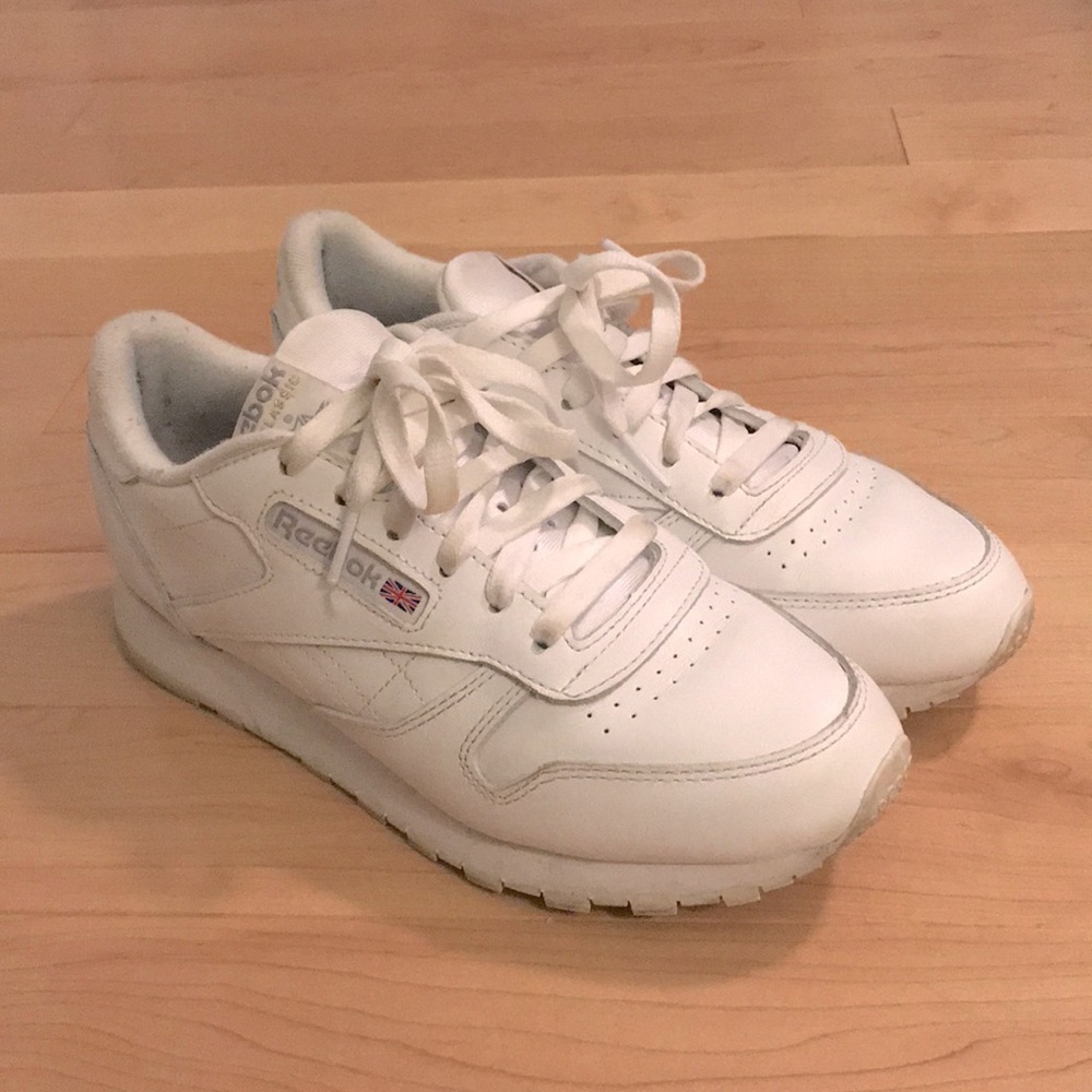 Reebok classic leather white sneakers